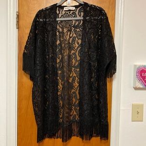 Abercrombie Black Lace Kimono